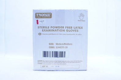 Tronex 3044STR-40 Powder Free Latex Examination Gloves Medium - Box of 400